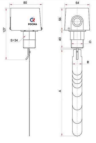 Реле потока РП-1-R1/2" (РОСМА) (41071)