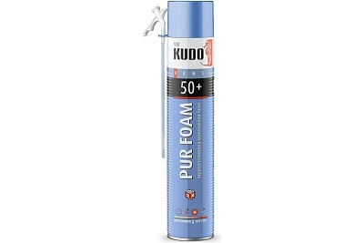 Пена монтажная бытовая KUDO HOME 50+ Всесезонная (быт.) (750мл.) (12) (KUPH10U50+)  ВЫГОДА