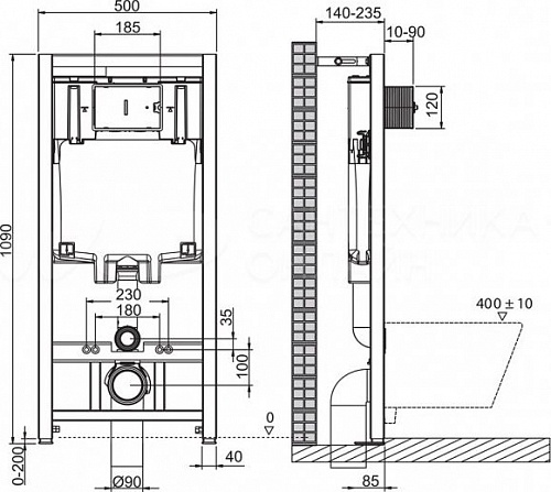 Система инсталляции д/унитаза BELBAGNO BB002-80