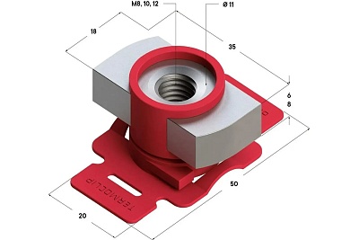 Гайка быстрого монтажа потайная TWN 41 6F M8 (150/50шт/кор) (09366001)