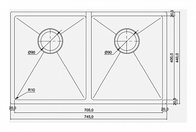 Кухонная мойка Seaman Eco Marino SME-745D