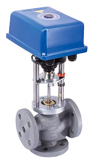 Клапан регул. 3-х ход. ВКТР DN25, PN16, Kvs10, 1...150°C, с ВЭП-118, 4 скор., 3-поз., 220V ВОГЕЗ