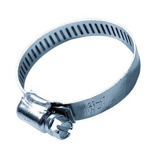 Хомут  Ду 16-25/27/28 (сталь,червяч.) (ГОСТ 28191-89) оцинк
