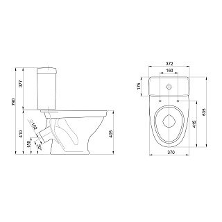 Унитаз-комп "Форвард" белый в комплекте (Воротынск) 