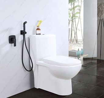 Смеситель с гигиеническим душем встраиваемый "URSUS" (LM7219BL) черный LEMARK ВЫГОДА!!