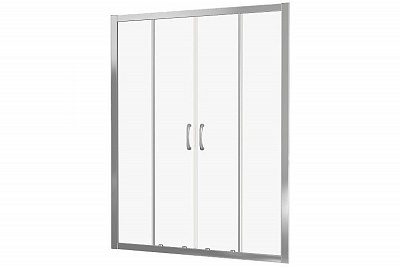 Ограждение душевое BAS INFINITY 160х90 стекло грейп (SP-90-G-CH + WTW-TD-160-G-CH)