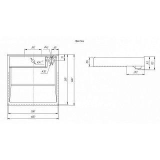  Умывальник на стиральную машину "Престиж" с/отв. 60*60 в компл