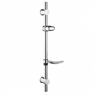 Стойка д/душа AGD 24.1215 B (D-7) нерж.сталь с хромир.  мыльницей блистер ("E-G")