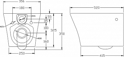 Унитаз подвесной Belbagno "FLAY-R" BB053CHR + BB2031SC 