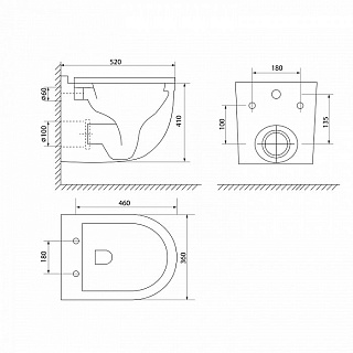 Унитаз подвесной IDDIS "CLOUD" безободковый CLORDSEi25 сид. м/лилифт б/с (7452) 